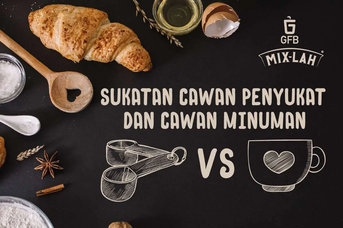 Sukatan Cawan Penyukat VS Cawan Minuman. Mudah dan Senang