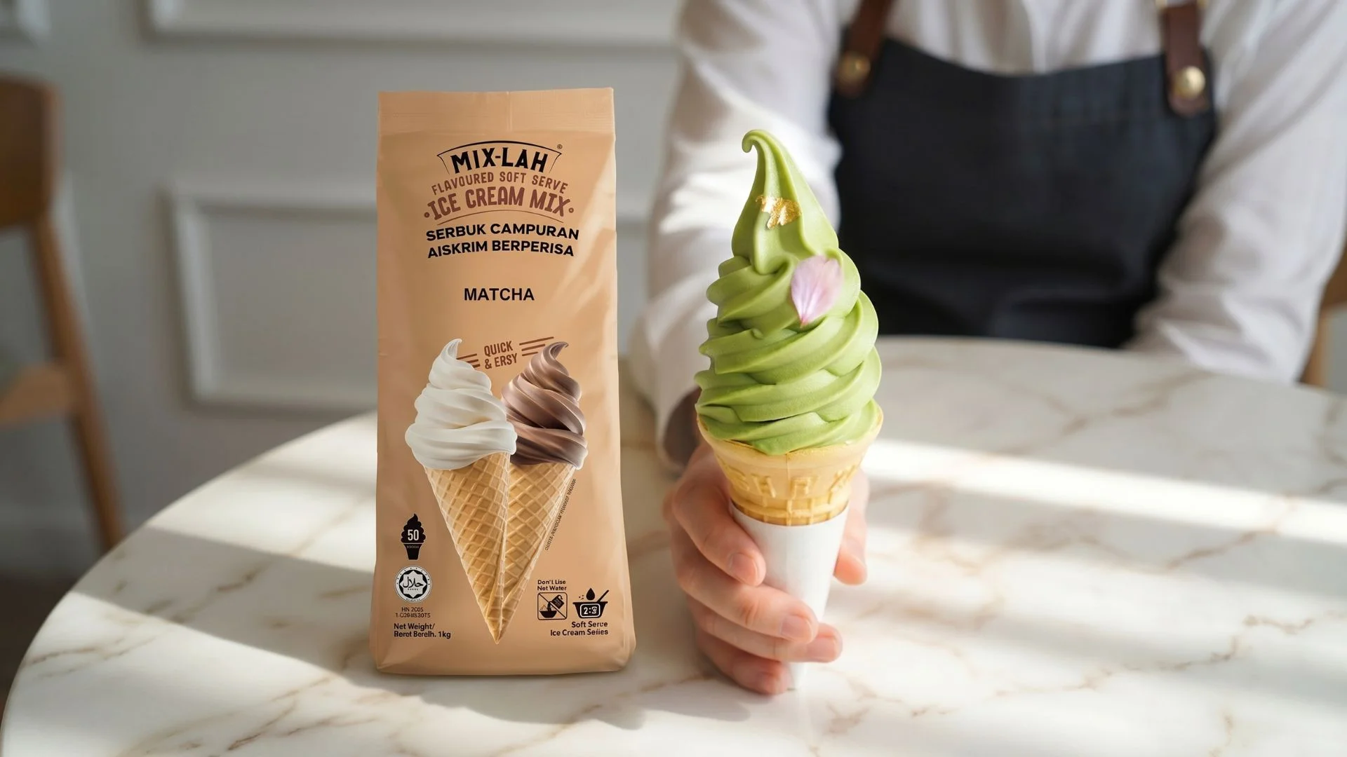 MIX-LAH Matcha Soft Serve Powder